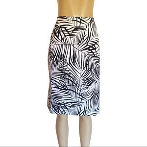 NWOT Jules & Leopold Zebra Print Pencil Black & White Fitted Stretch Skirt